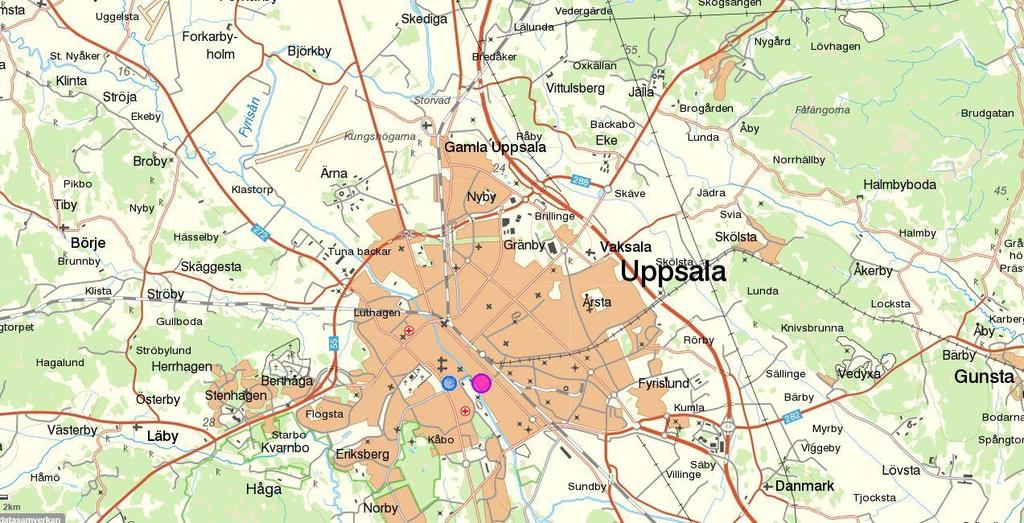Johanna.thurdin@tyrens.se 070-275 49 20 Fastigheter Brillinge 2:2 och Brillinge 4:4 Markägare Punkt enligt miljöprövningsförordningen Uppsala kommun 90.40 och 90.50 3 PLATSEN 3.