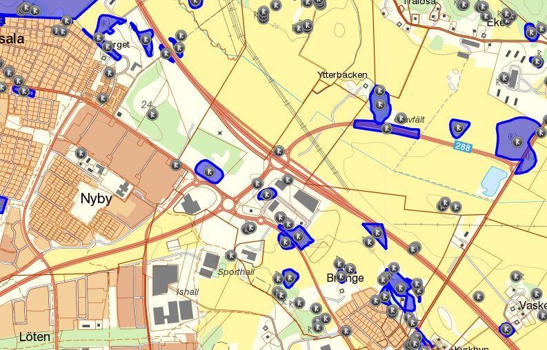 ÅVC Borttagen boplats Figur 4. Utsnitt från riksantikvarieämbetets e-tjänst Fornsök. 3.