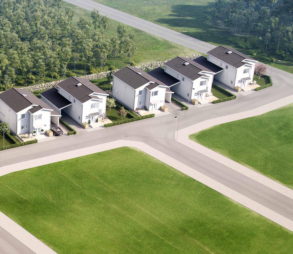 KALMAR / KV VIMPELMÄSTAREN 3 Fakta Antal hus 9 st BoA ca 130 m 2 Våningar 2 obos.