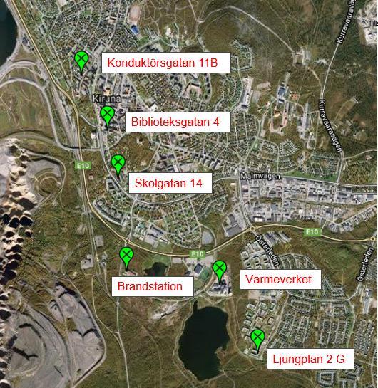tågverksamhet var igång under mätningen.