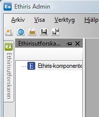 Detta innebär att om du flyttar muspekaren utanför fönstret så glider det tillbaka mot kanten igen. Figur 2.5 Ett icke pinnat verktygsfönster som synliggjorts, men utan fokus.