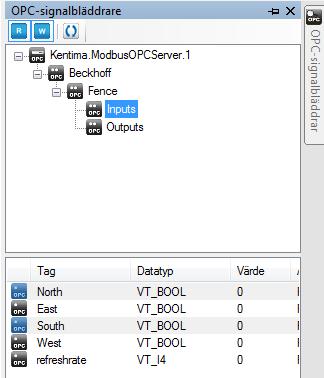 Admin Konfiguration för Ethiris Ethiris Admin Aktiv anger om variabeln är aktiv. Endast aktiva OPC-variabler uppdateras med dataförändringar från OPC-servern.