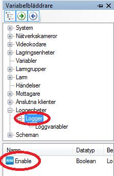 Ethiris Admin Admin Konfiguration för Ethiris Figur 2.301 Variabler för en Loggenhet. Vi kommer att diskutera Skript och variabler mer längre fram i manualen.