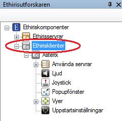 Admin Konfiguration för Ethiris Ethiris Admin Figur 2.381 Noden Ethirisklienter i s trädvy. 2.4.