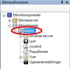 i systemet. Figur 2.382 En Ethiris Client nod i s trädvy. Ethiris Client popupmeny Högerklick på denna nod öppnar en meny. Figur 2.383 Popupmenyn för en Ethiris Client nod.