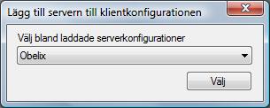 Dialogen ser annorlunda ut beroende på om det finns några tillgängliga Ethiris Server i aktuellt projekt i Ethiris Admin.