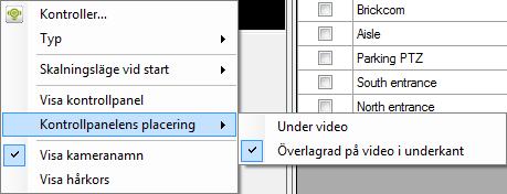 De fyra olika typerna Kamera, Hotspot, Rondering och Bakgrundsbild kommer att förklaras i följande avsnitt. Skalningsläge vid start anger hur innehållet kommer att visas från början i Ethiris Client.