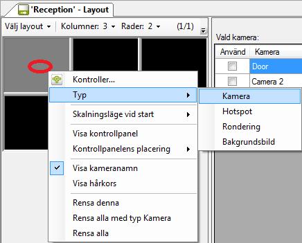 Ethiris Admin Admin Konfiguration för Ethiris Visa hårkors anger om ett hårkors ska visas i live från början när klienten startar för att markera centrum av bilden.