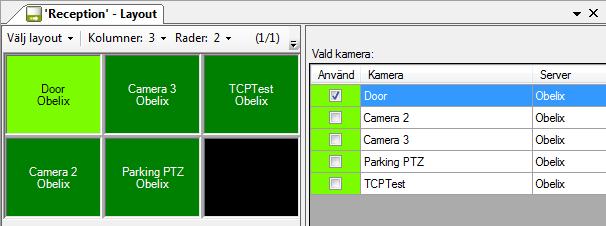 Ett annat tips om du ska lägga in många kameror är att markera flera i listan och sedan dra dem med höger musknapp och släppa på den första kameravyn som du vill fylla med kameror.