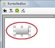 Dessa används för att aktivera utsignaler eller interna variabler i Ethiris Server. Använd denna knapp för att lägga till en textfält kontroll.