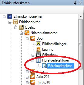Ethiris Admin Admin Konfiguration för Ethiris Status för kamera, Kommunikation OK Kameran är sparad till Ethiris Server, är aktiv och kommunikationen med kameran fungerar.