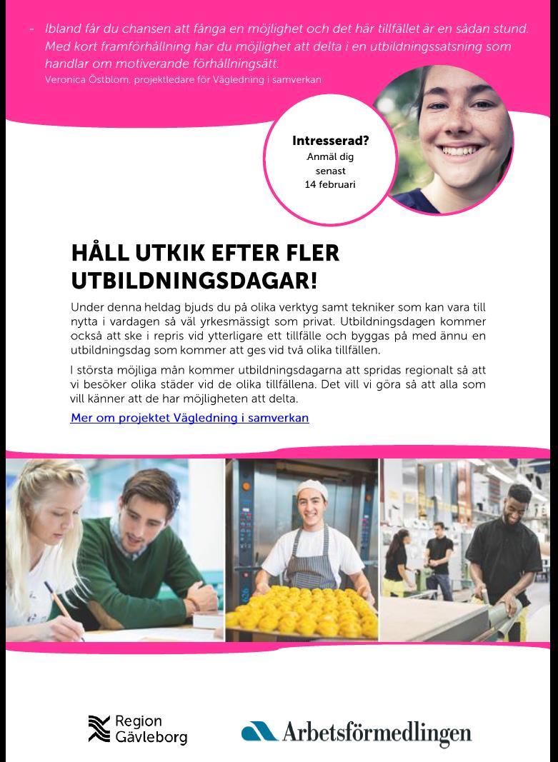 Nya datum Utbildningsdagar: