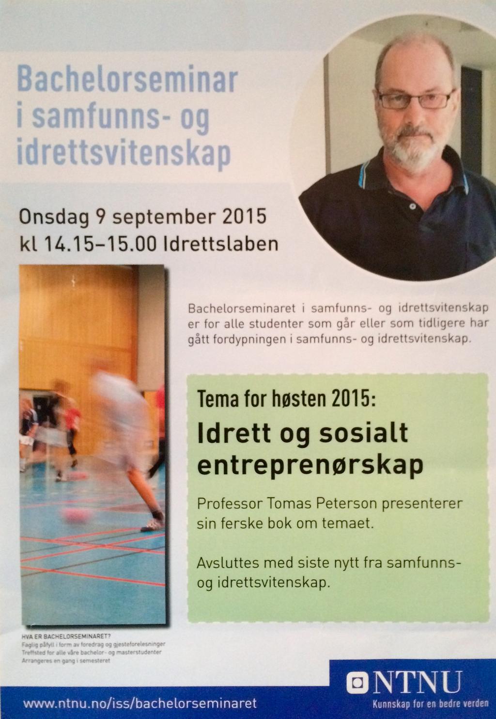 NTNU Trondheim Projektmedlemmen Tomas Peterson arbetar förutom som professor vid Malmö högskola även som Professor II vid Norges Tekniska och Naturvetenskapliga Universitet i Trondheim.
