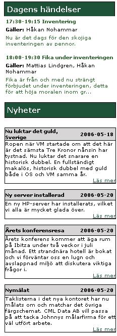 Resultat 4-5 I nyhetsspalten visas nyheter och dagens händelser.