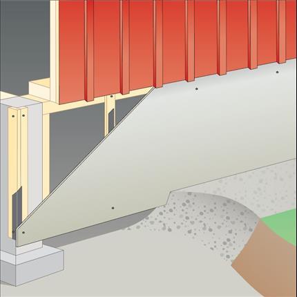 Sockel / Markanslutning Fibercementskiva med