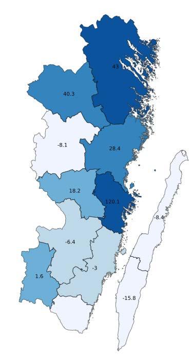 Gästnätter i Kalmar län, jan-maj 2018 461