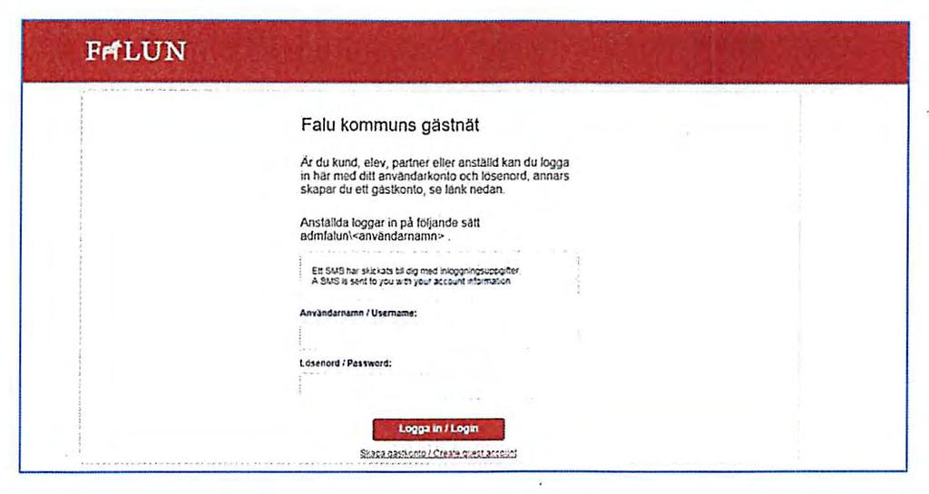 pame< oll«enstalld kan du logga m har med dill anvanda1koolo och loscllold. aooa1s skapar du ett gasll<onto.