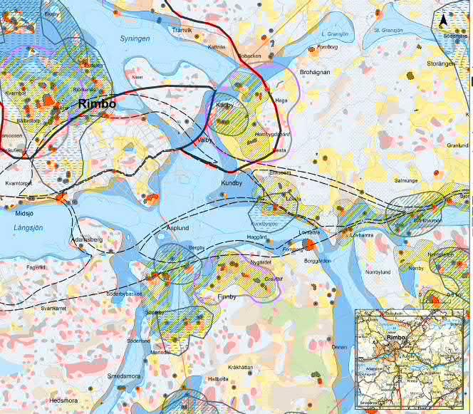 stensträngssystem som uppfördes århundradena e.kr. Det är system av låga stenmurar som hägnade in åker och äng.