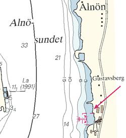 Nr 83 4 Bottenhavet / Sea of Bothnia * 2799 Sjökort/Chart: 524 Sverige. Bottenhavet. O om Sundsvall. Alnösundet. Rör. Ankringsförbud.