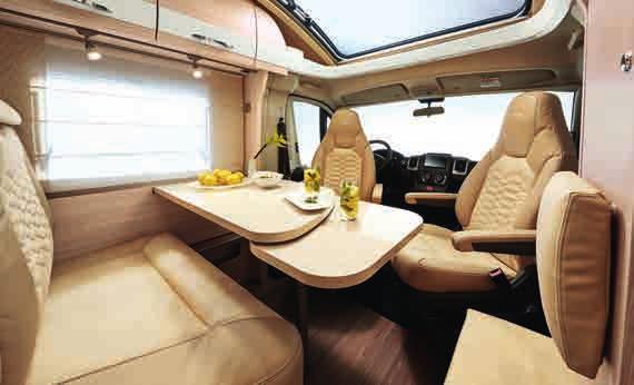 8 Bürstner 08 9 EDITION PLUSPUNKTER (URVAL) Travel Van Design med sköna former och hög funktionalitet det är kännetecknen även för innerutrymmena i Travel Van.