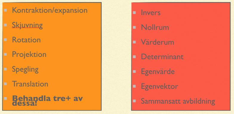 TNA005 Tillämpad matematik Föreläsning 5: Miniprojekt