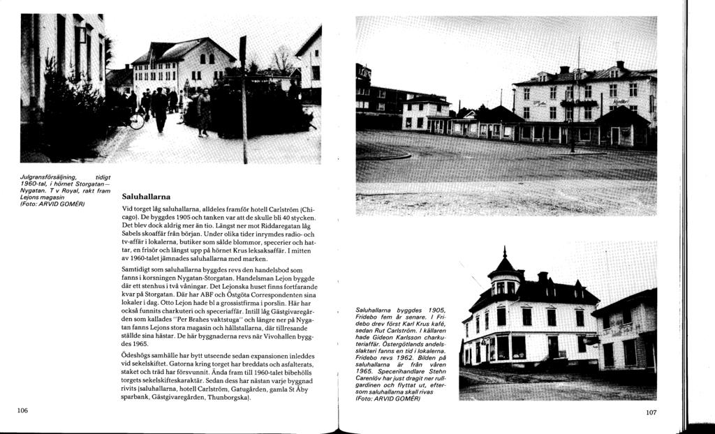 Julgransförsäljning, tidigt 1960-tal, i hörnet Storgatan- Nygatan.