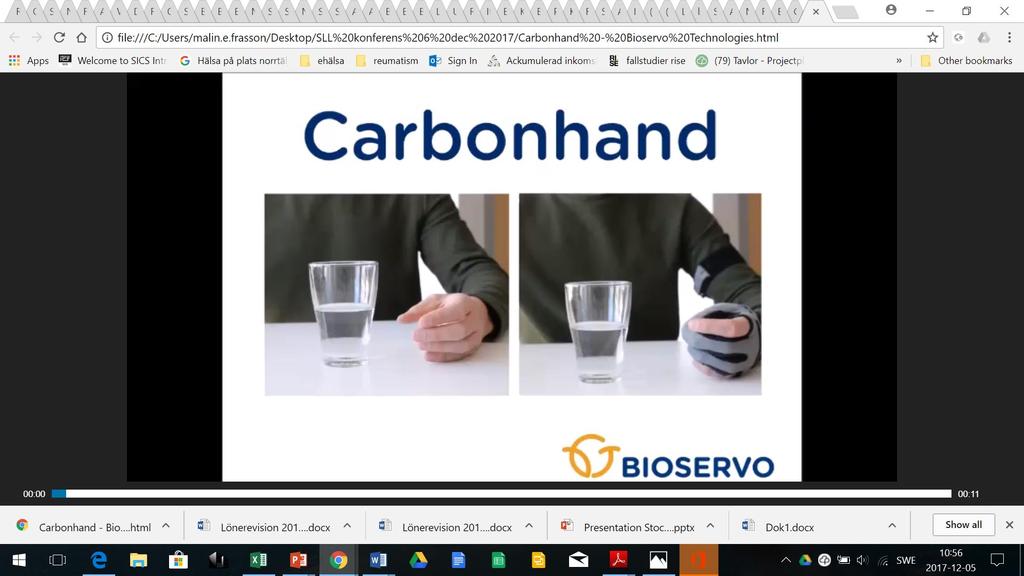 En robothand - En stark hand Carbonhand http://www.biose rvo.