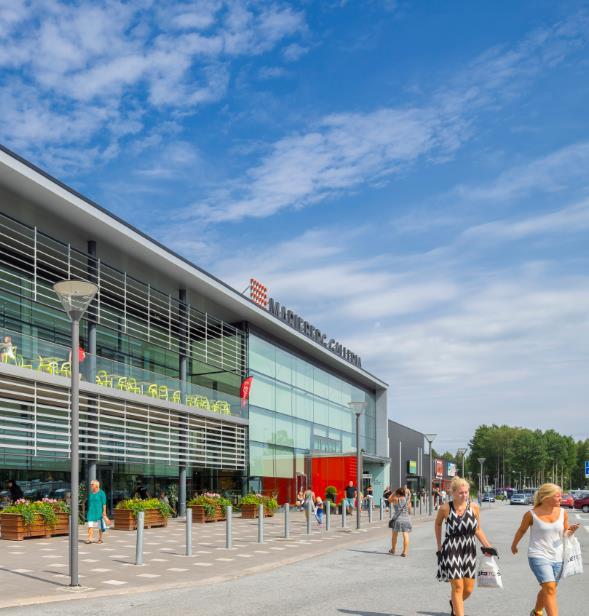 NYCKELTAL Position: Primär plats för en inspirerande shopping upplevelse Inom regionen 106 Butiker 32 800 m²
