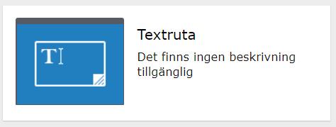 Vi skall ha följande element Olika formulär element vi skall använda oss av i exemplet Namn skall vara av typen Text Adress skall vara av typen Text Postnummer skall vara av typen Text Ort skall vara