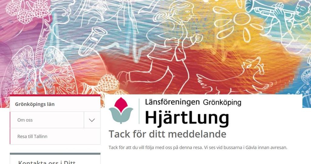 Tack sidan Denna sida kommer man till