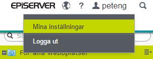 Byta mitt lösenord och epost adress Om du vill byta ditt lösenord eller ändra din registrerade e-postadress klickar du på