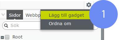 Klicka på Lägg till gadgetar genom att klicka på det lilla