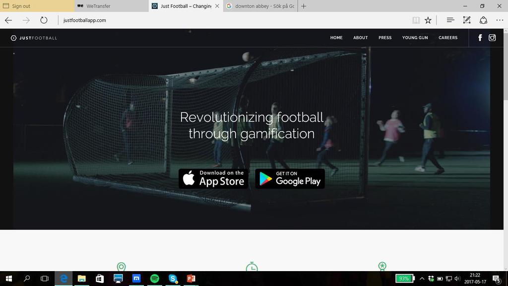 Just Football en svensk app för att stärka