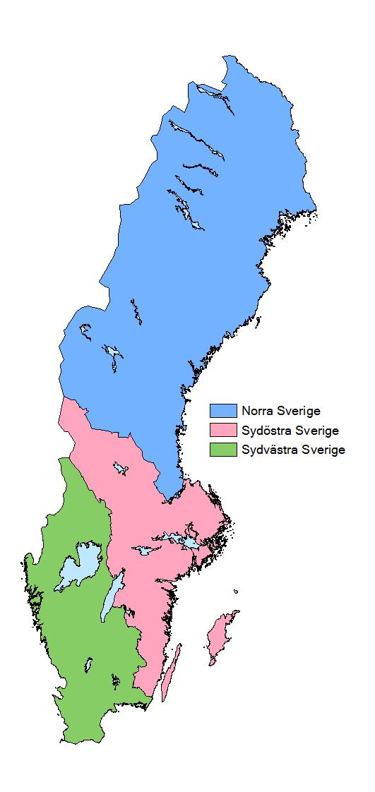 Totalt kvävenedfall i Sverige (2000-2016) I sydvästra Sverige, inklusive Kronobergs län, minskade