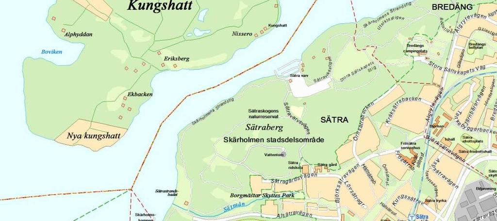 5 (11) Dp 2010-14752-54 Förutom Vårbergs idrottsplats finns i stadsdelsområdet även Sätra idrottsplats och tre fullstora bollplaner, Sätra, Bredäng och Johannesdal.