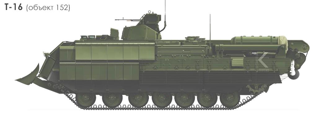 Tung bärgningsbandvagn BREM T-16 Armata (Ryssland) Inom ramen för Armata-projektet, som handlar om en ny stridsvagn med beteckningen T-14, pågår också ett arbete med att ta fram en ny tung