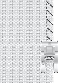 1:7 Överkastningssöm Material: Elastiskt tunt eller ej elastiskt tunt/medium, klippt i två delar.