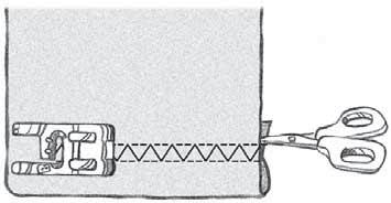 FÅLLA När du ska fålla väljer den exklusiva funktionen SEWING ADVISOR den synliga fåll eller kantstickningsfåll som passar bäst för materialet och tjockleken.