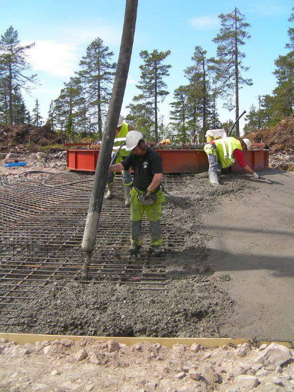 Fjällberg Vindkraftanläggning, Lycksele och Åsele kommuner 04. Gjutning av gravitationsfundament, Kyrkberget.
