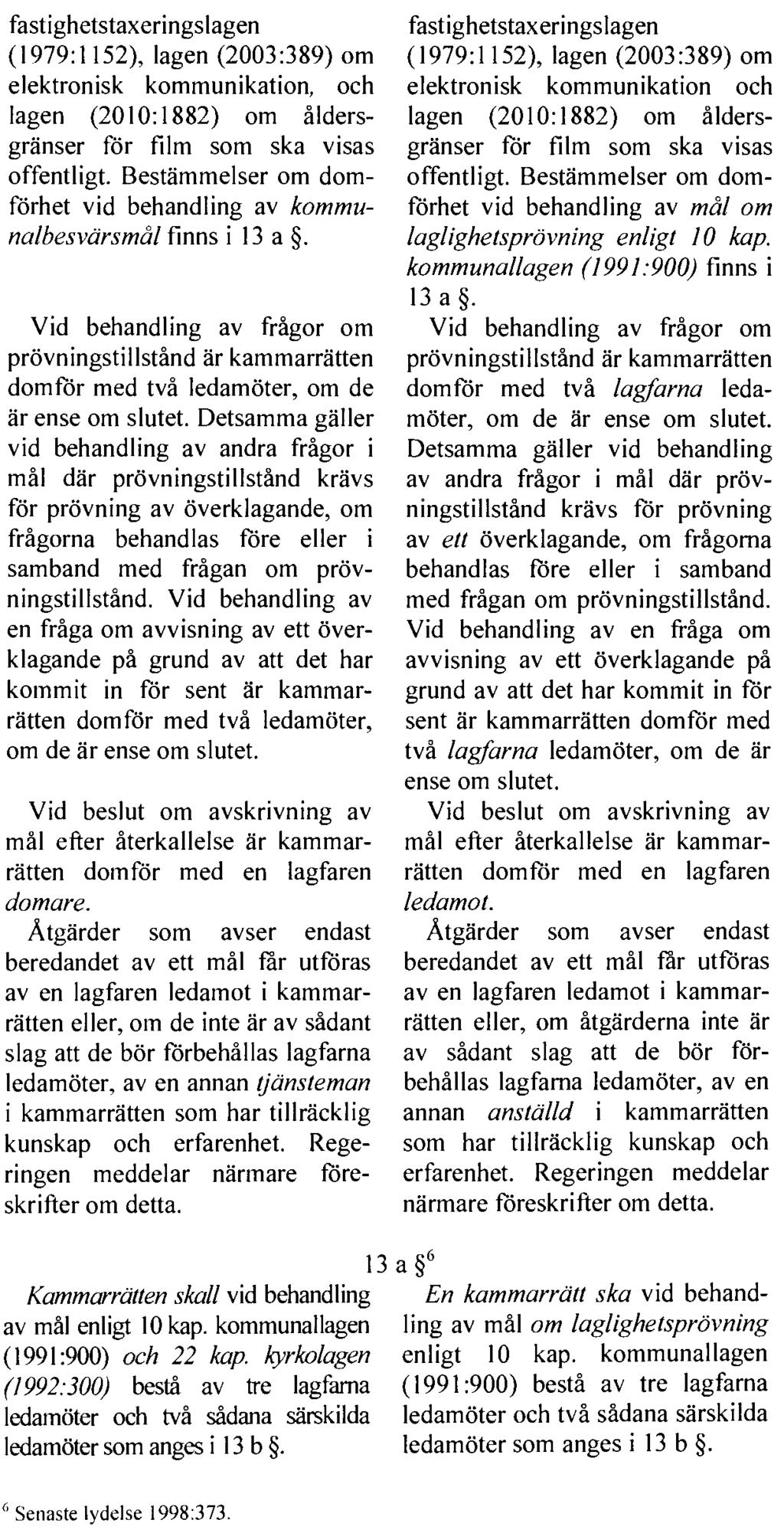 REGERINGENS LAGFÖRSLAG