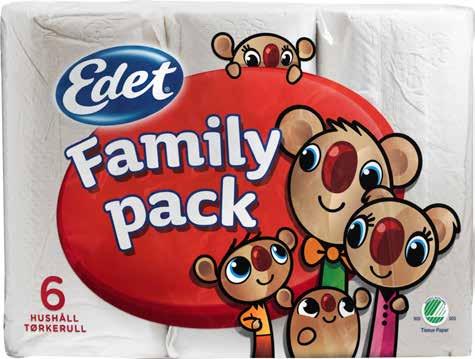 pris 29:14kr/kg EDET FAMILY TOALETTPAPPER 24-pack.