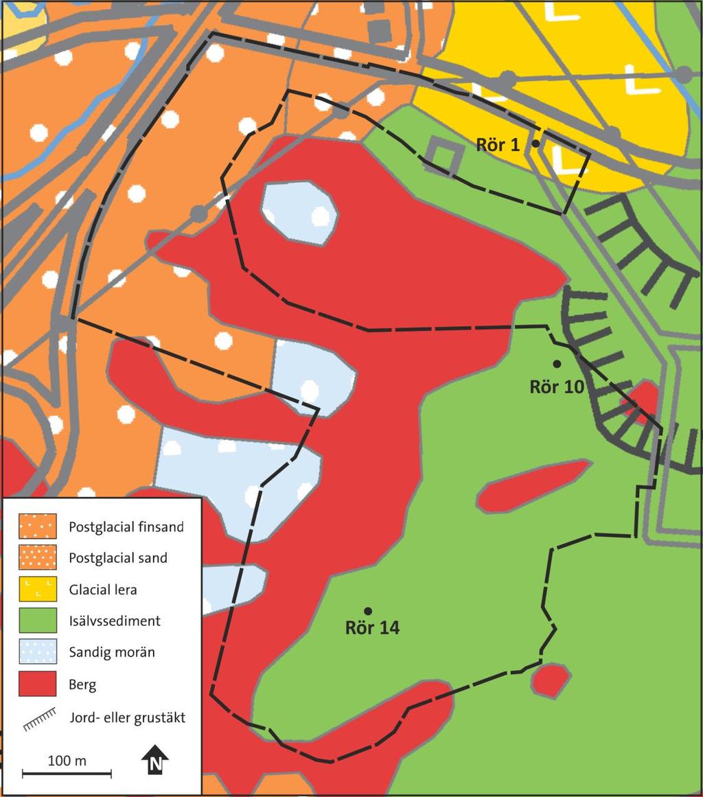 6 (13) Detta innebär att den hydrogeologiska undersökningen har koncentrerats till områdena med isälvssediment.