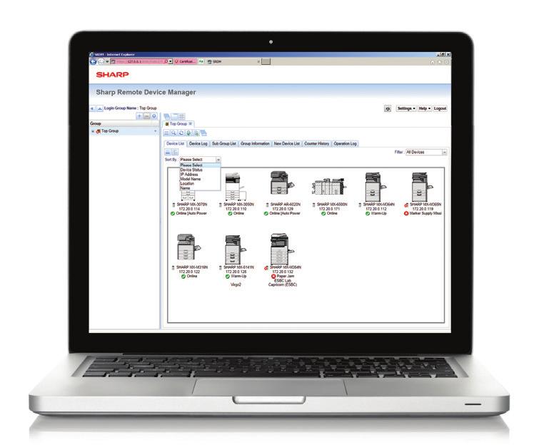 Minimera ägandekostnaden med Optimised Managing Optimised Managing Optimala prestanda genom ständigt övervakade enheter Mer än någon annan kontorsutrustning kräver skrivare och multifunktionssystem