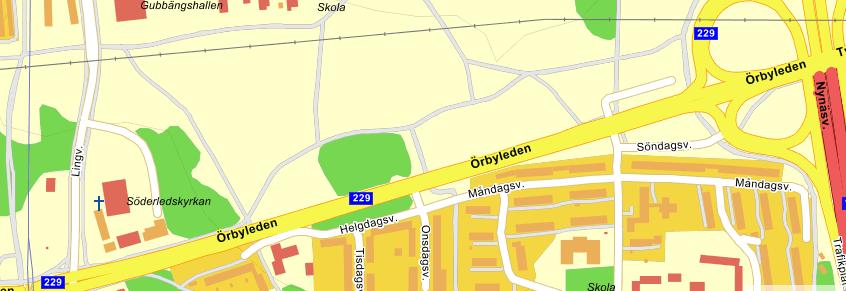 2. Översiktlig beskrivning av området 2.1 Områdesbeskrivning Det studerade området ligger i Gubbängen i södra Stockholm.