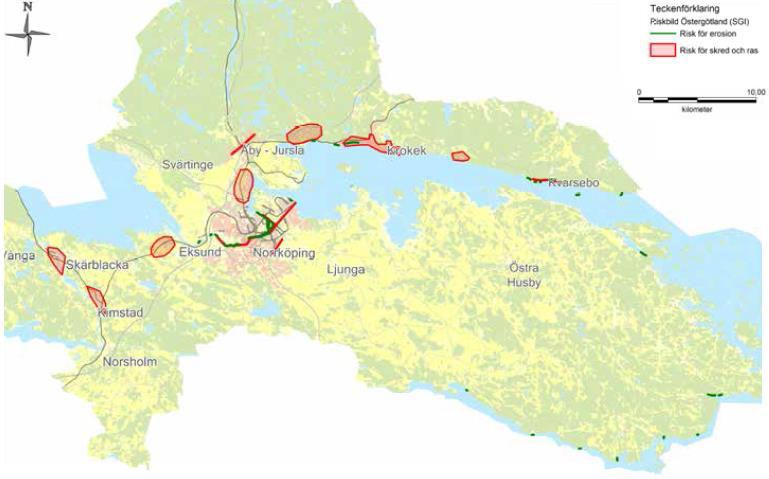 som den naturliga erosionprocessen anpassar efter branter och slänter.
