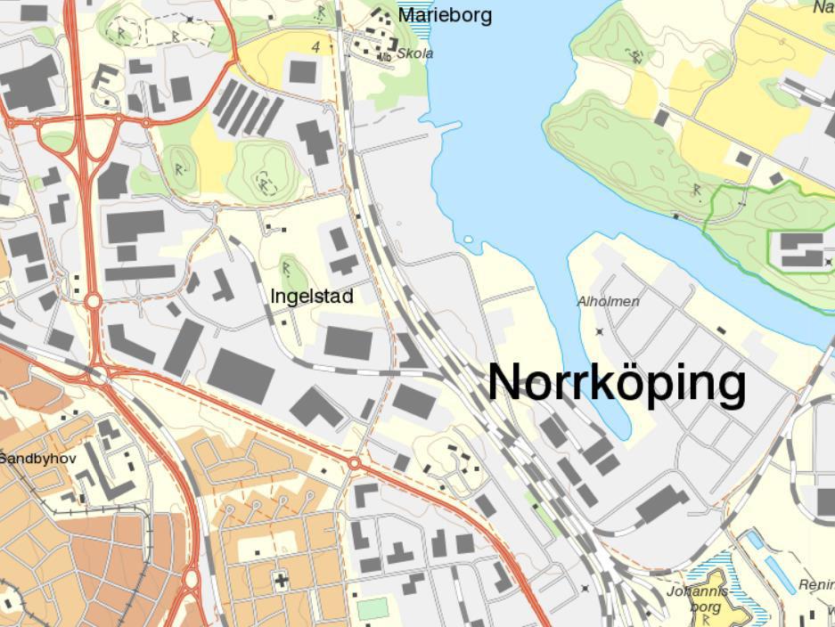Planområdet 4 3 5 2 1 Figur 11. Översikt av närmaste Sevesoverksamheter och anläggningar med potentiell påverkan på planområdet. [10] 4.2.1 Yara AB Yara AB (Siffra 1 i Figur 11) är ett växtnärings- och kemiföretag med en terminal på Kommendantvägen i Norrköping.