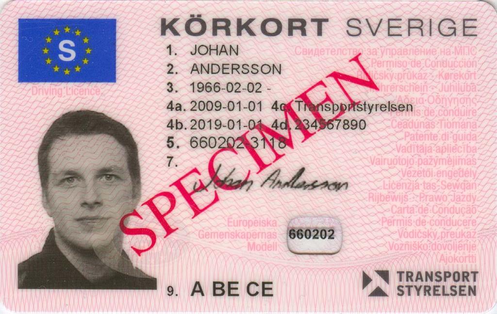 3.4. Identitetskort, övrigt Identitetskort för personer som är folkbokförda i Sverige.