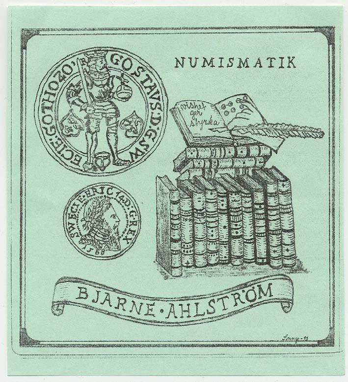 Fig. 2. Bjarne Ahlströms exlibris. intressanta fråga.