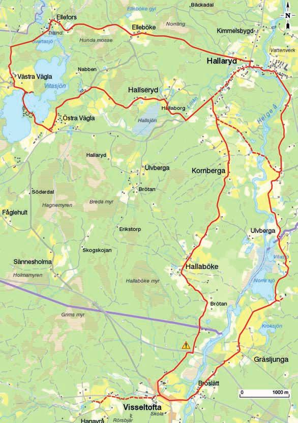HALLARYDSRUNDAN, KM Hallarydsrundan är en vacker runda som går längs Helge å, från Småland till Skåne och tillbaka.