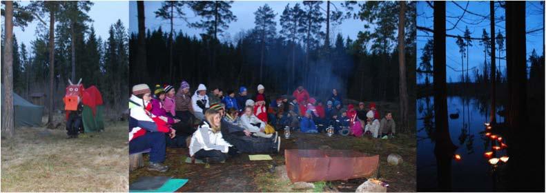 Kyrkslätt Scouters utfärdsveckoslut "Djonk med WokMat" 8-9.5 50 Kyrkslätt Scouter drog ut till skogs i maj.